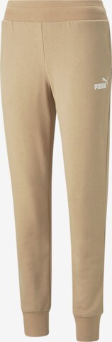 PUMA Tapered Workout Pants 'Essentials' in Beige: front