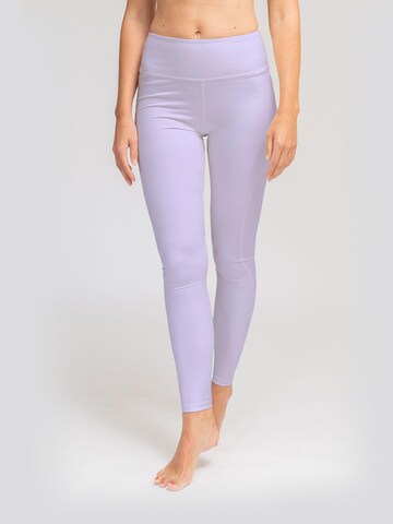 LOTUSCRAFTS Skinny Workout Pants 'BECCA Leggings' in Purple: front