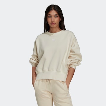 ADIDAS ORIGINALS Sweatshirt 'Adicolor Essentials Fleece' in Wit: voorkant