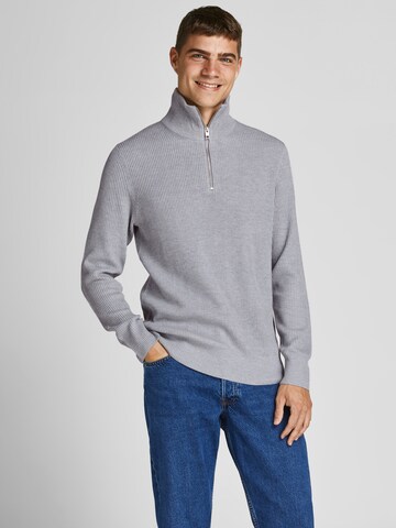 JACK & JONES Sweater 'Blaperfect' in Grey: front