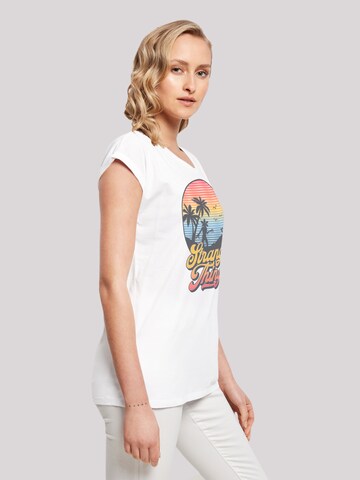 F4NT4STIC Shirt 'Stranger Things LA Gradient Netflix TV Series' in White