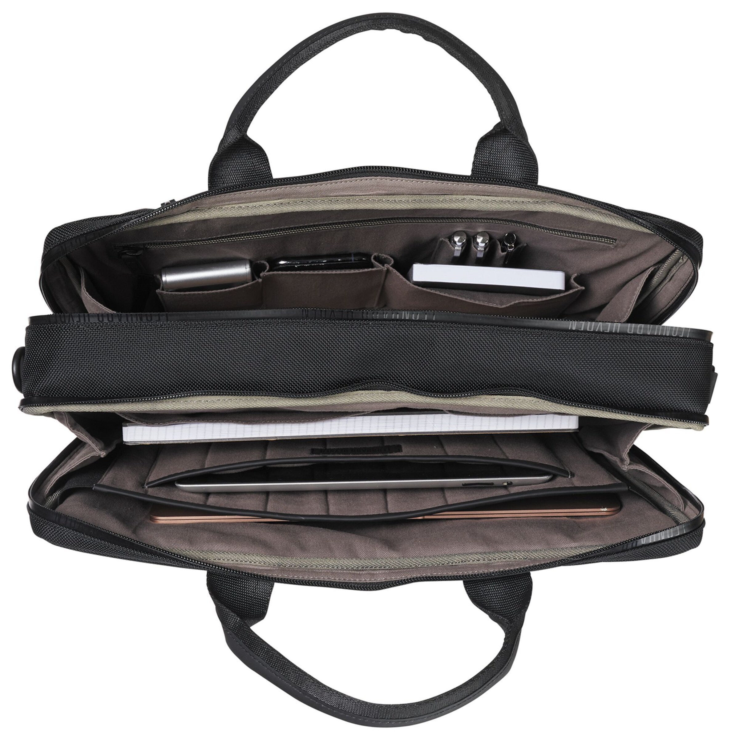 LEONHARD HEYDEN Document bag 'Helsinki' in Black