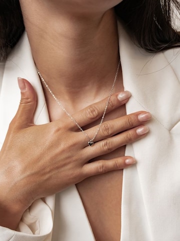 Hey Happiness - Cadena 'Heart Bold' en plata