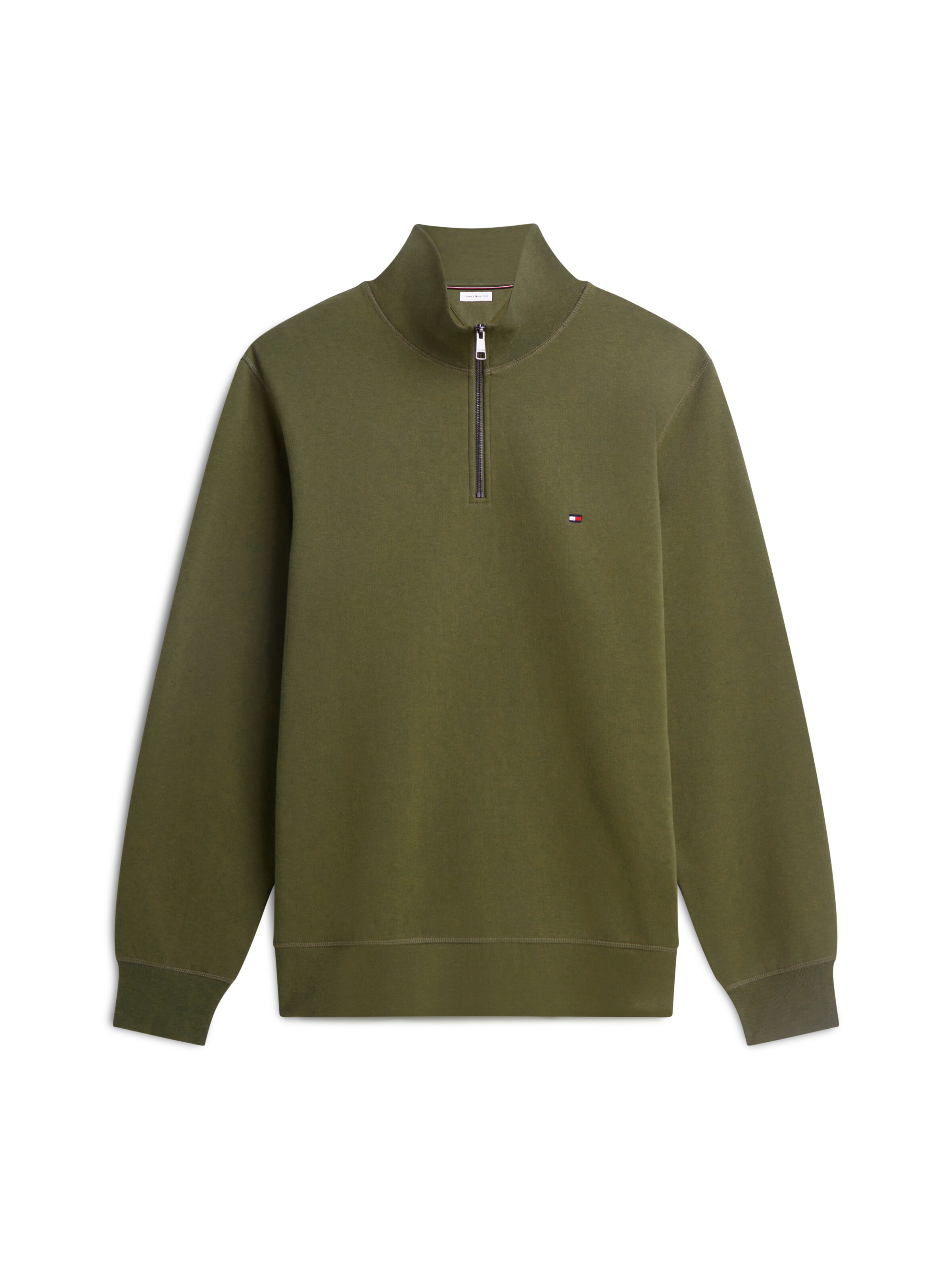 TOMMY HILFIGER Sweatshirt 'ESSENTIAL' in Green: front