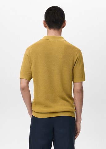 MANGO MAN Shirt 'Lino' in Yellow