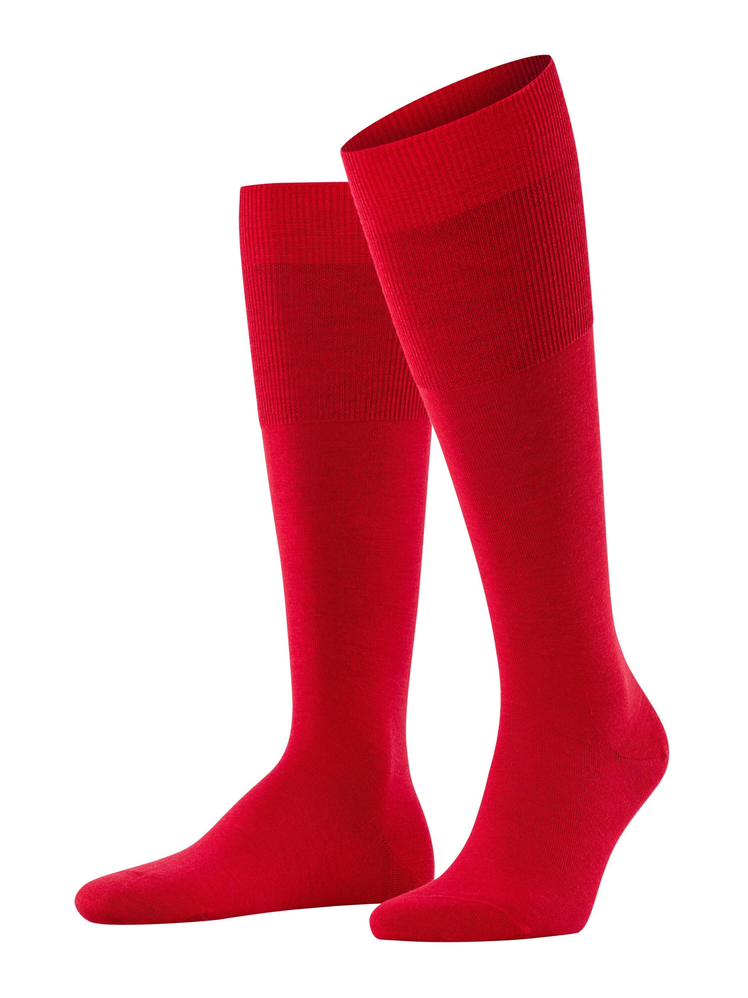 FALKE Knee High Socks 'Airport' in Red: front