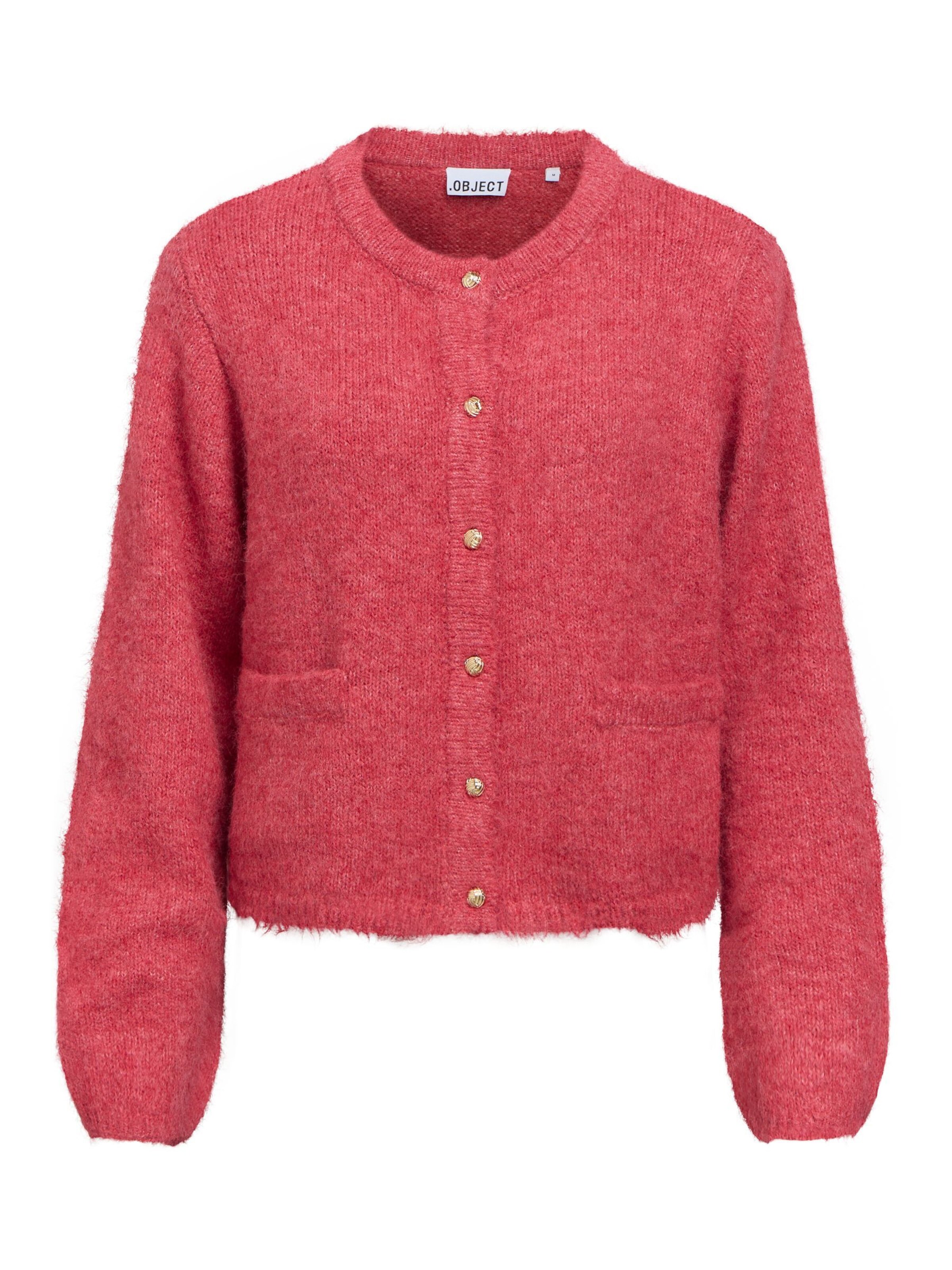OBJECT Strickjacke 'OBJSaggia' in Rot: Vorderseite