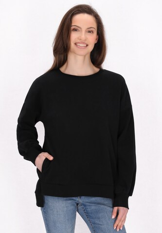 usha BLUE LABEL Sweatshirt in Zwart: voorkant