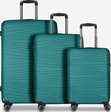 Franky Suitcase Set 'Dallas 3.0' in Blue: front