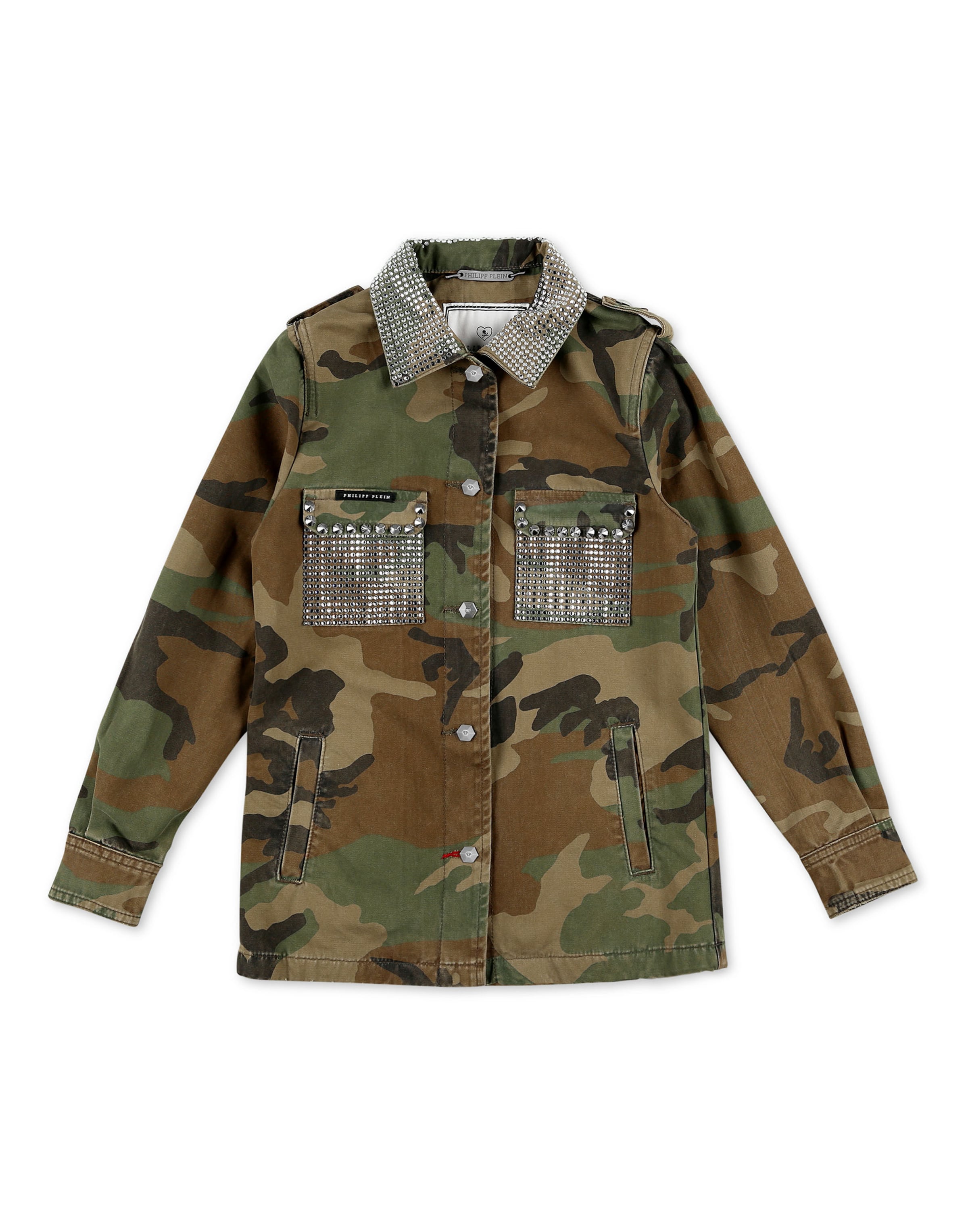 Philipp Plein - Chaqueta de entretiempo en verde: frente