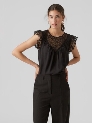 Camicia da donna 'PURA' di VERO MODA in nero: frontale