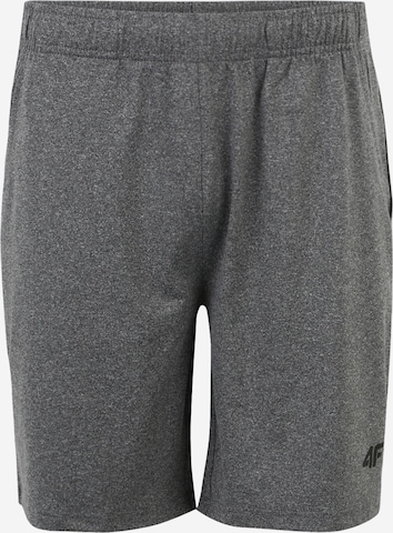 Regular Pantalon de sport 4F en gris : devant