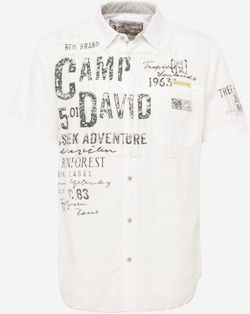 CAMP DAVID Klasický střih Košile – béžová: přední strana