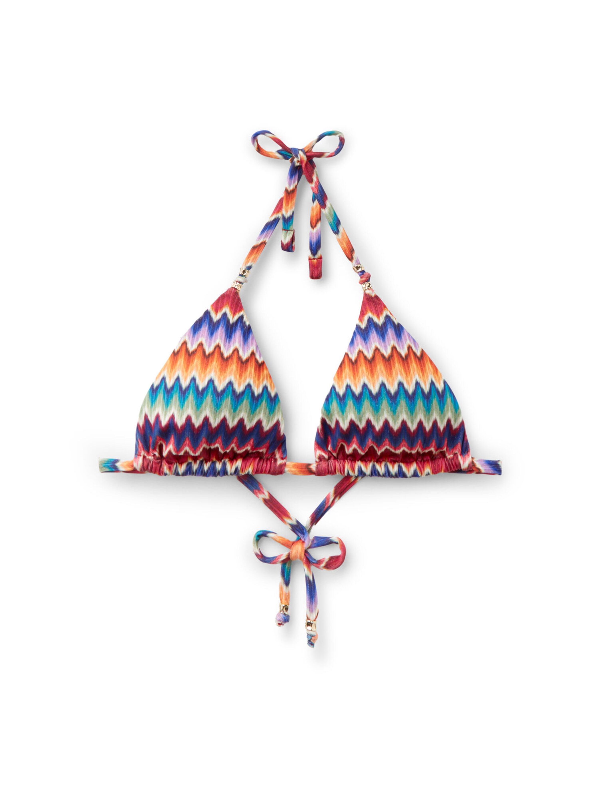 CALZEDONIA Triangel Bikinitop 'Vibrant Chevron' in Mischfarben: Vorderseite