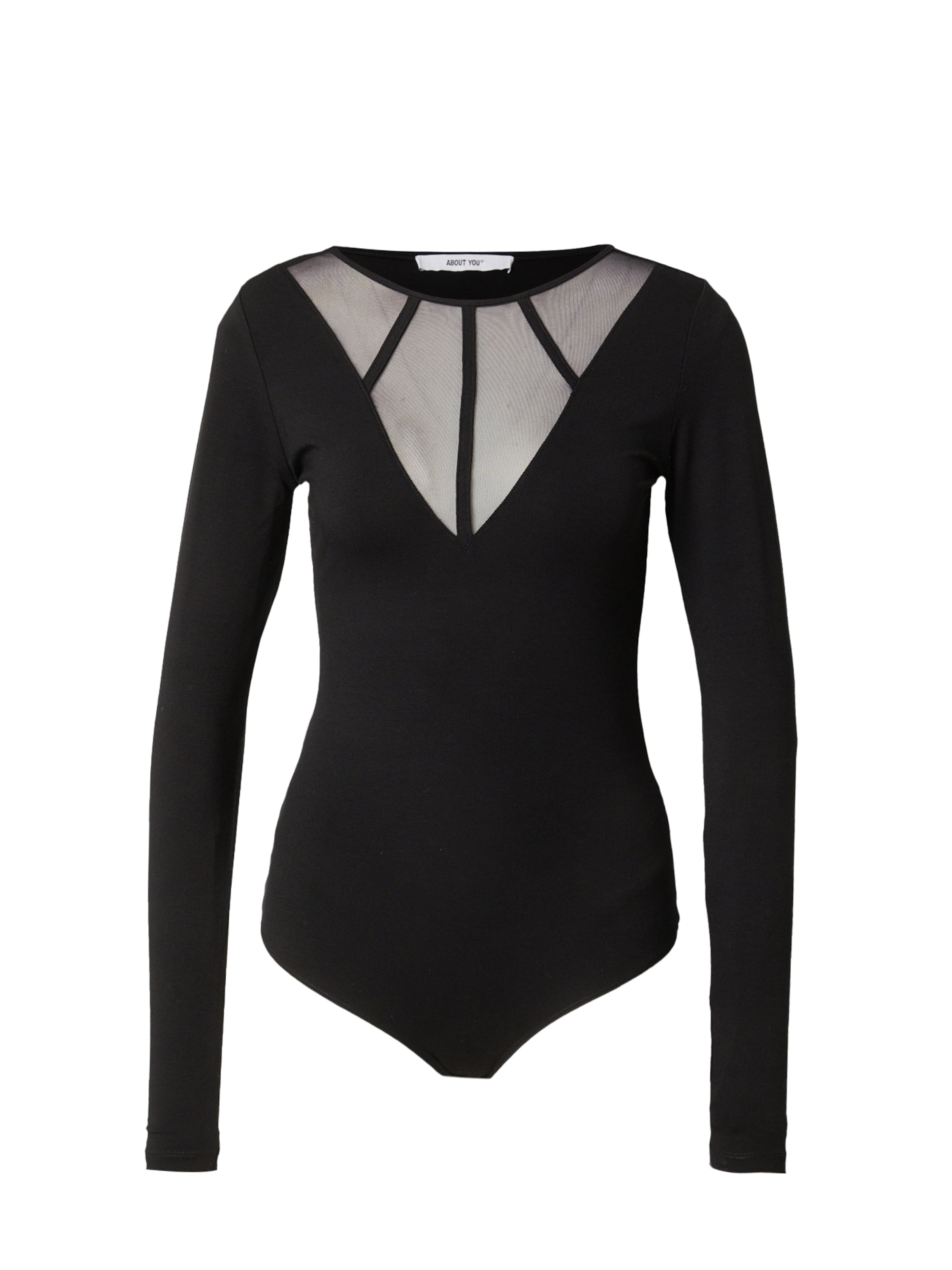 melns ABOUT YOU Bodijs-krekls 'Nancy': no priekšpuses