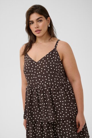 KAFFE CURVE Jurk 'Lory' in Bruin