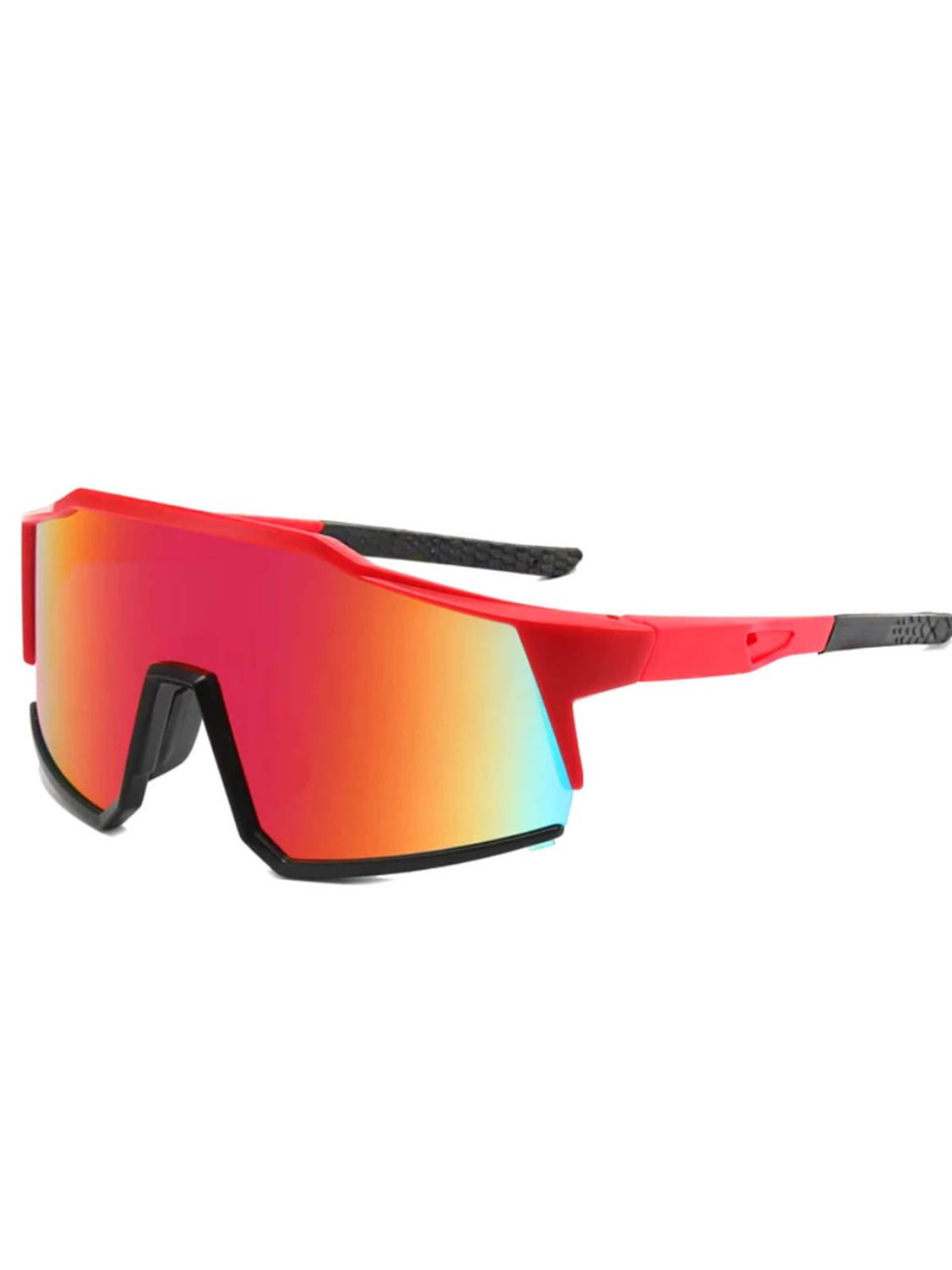 VEYREY Sunglasses 'VeyRey sportbrille Cinder rot/orange gläser' in Red: front