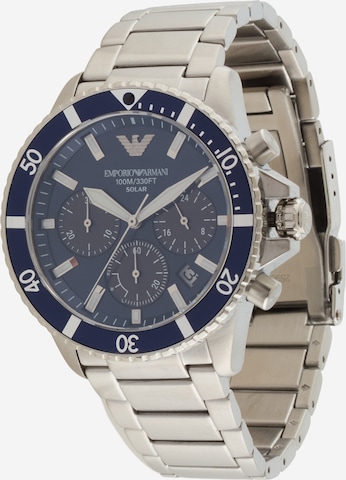 Emporio Armani Analoginen kello 'WORLD EXPLORER' värissä hopea: etupuoli