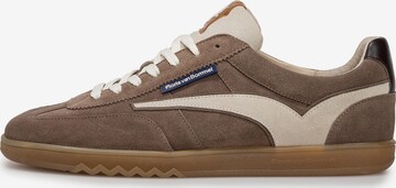 Baskets basses 'De Zaler 01' Floris van Bommel en marron : devant
