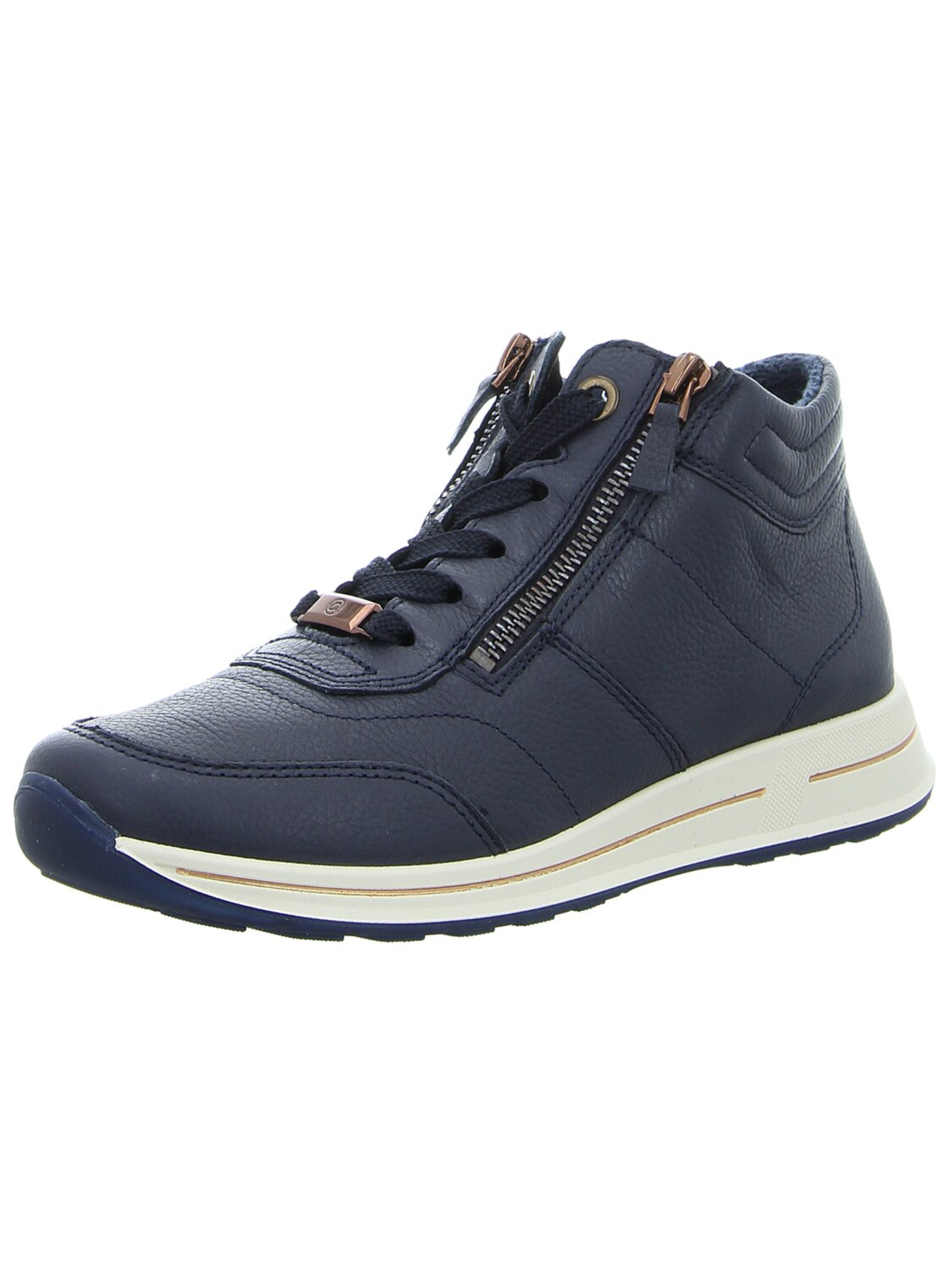 ARA Schnürstiefel 'Damen Stiefelette 12-24808-17 Echt Leder in blau' in Blau: Vorderseite