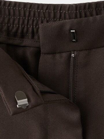 MANGO Wide Leg Suorat housut 'FLUID' värissä ruskea