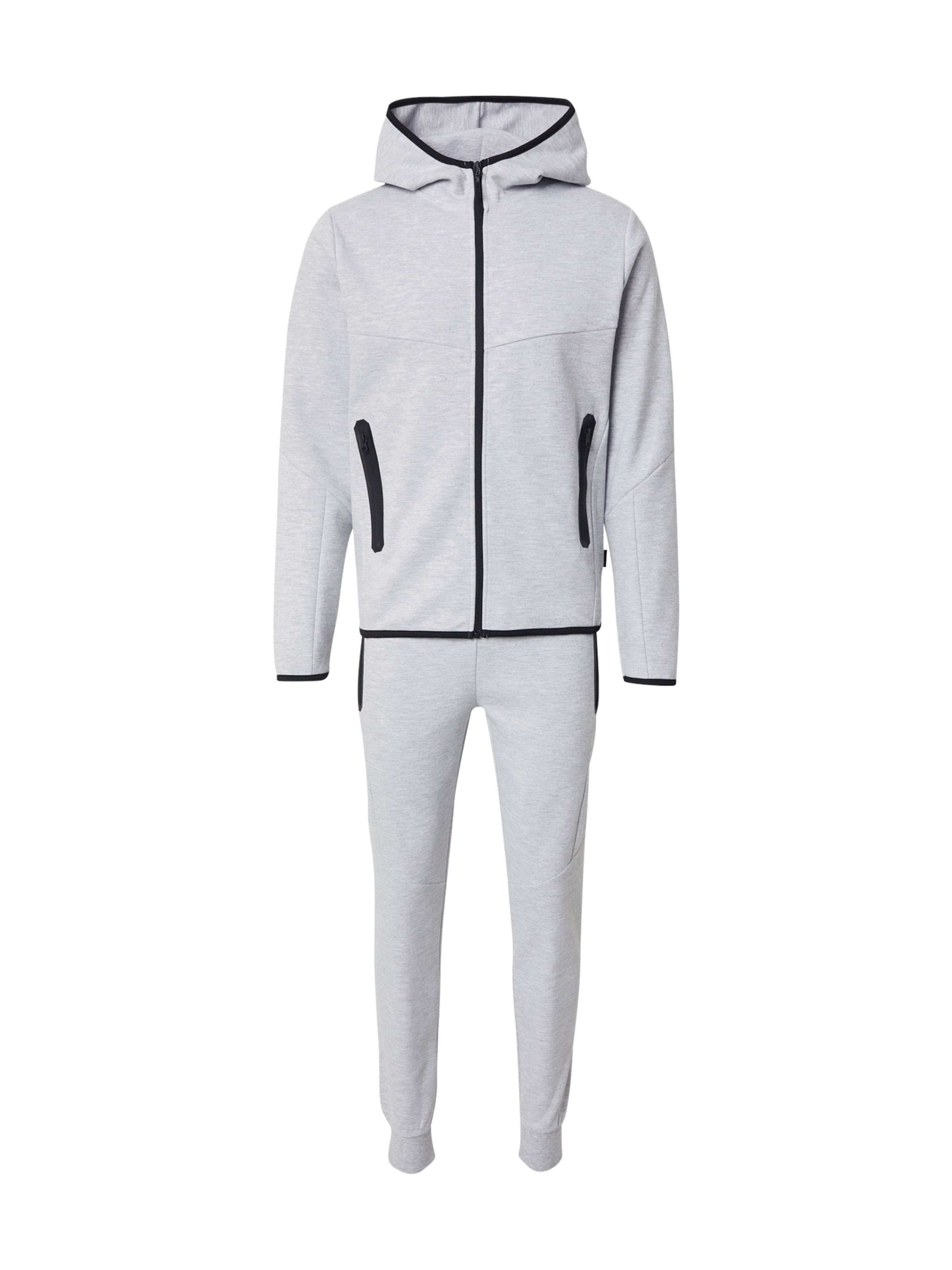 JACK & JONES Sweatsuit 'JCOFusion' in Grey: front