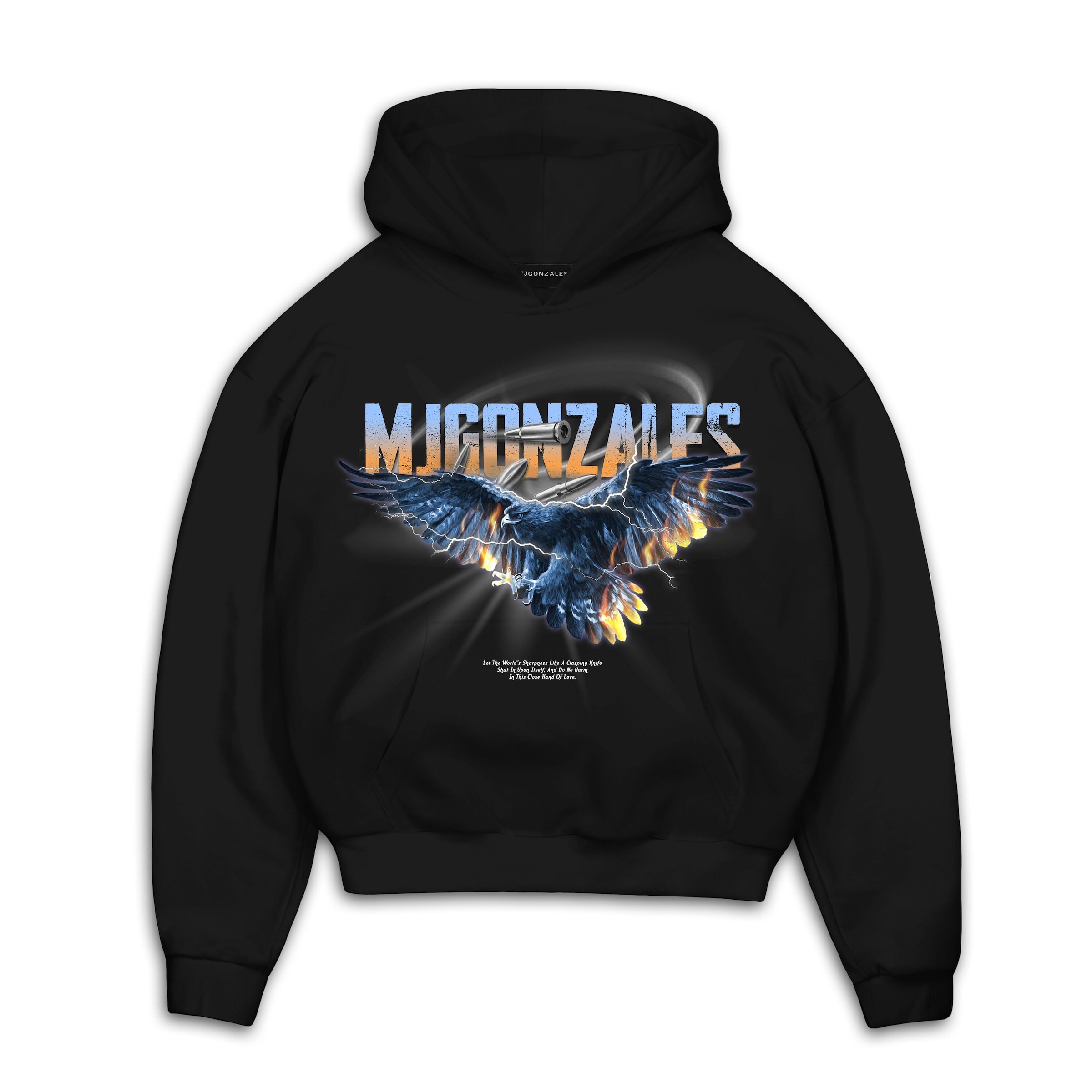 MJ Gonzales Sweatshirt 'EAGLE V.2' in Black: front