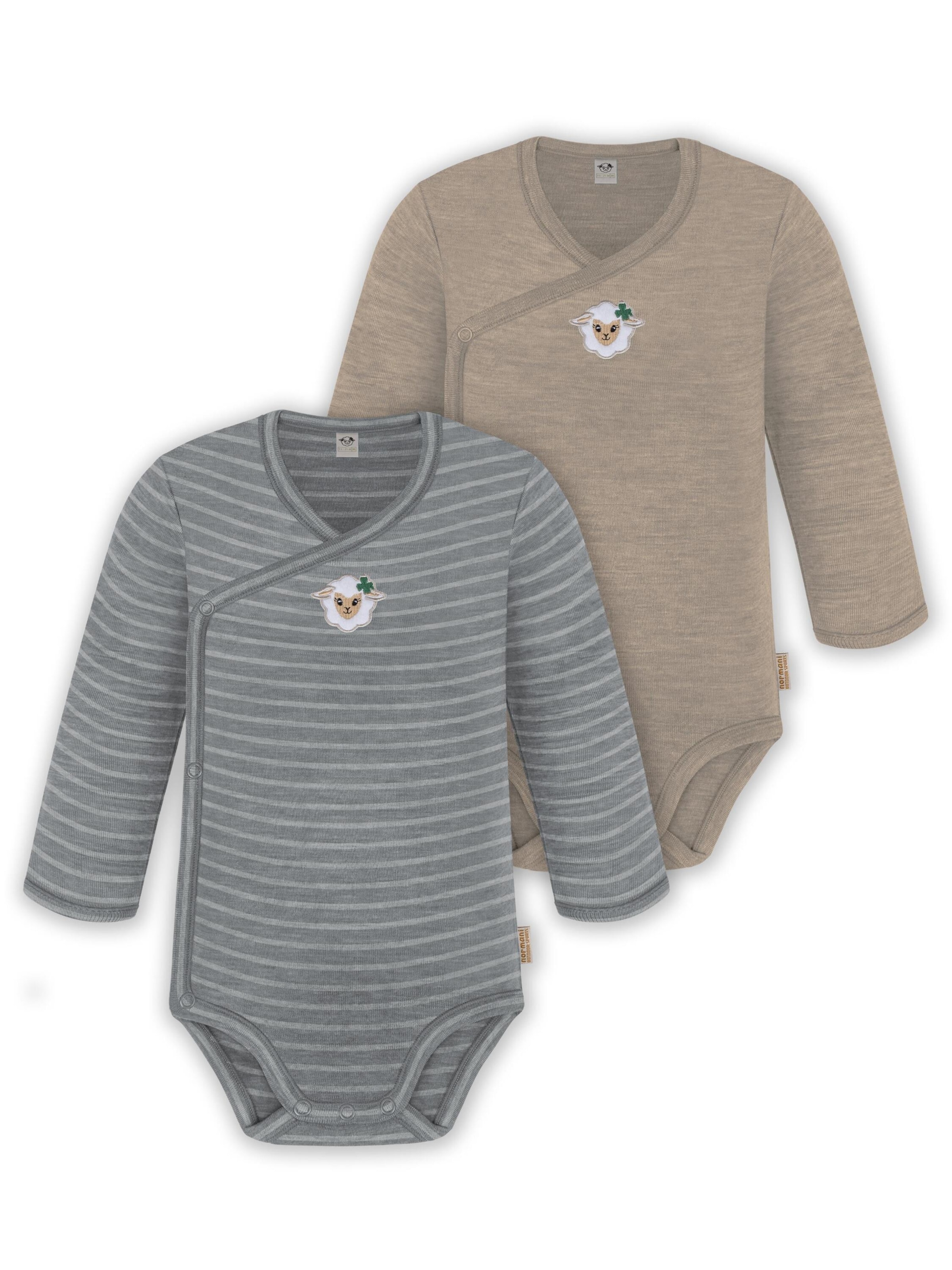 Barboteuse / body 'Kaitaia' normani en gris : devant