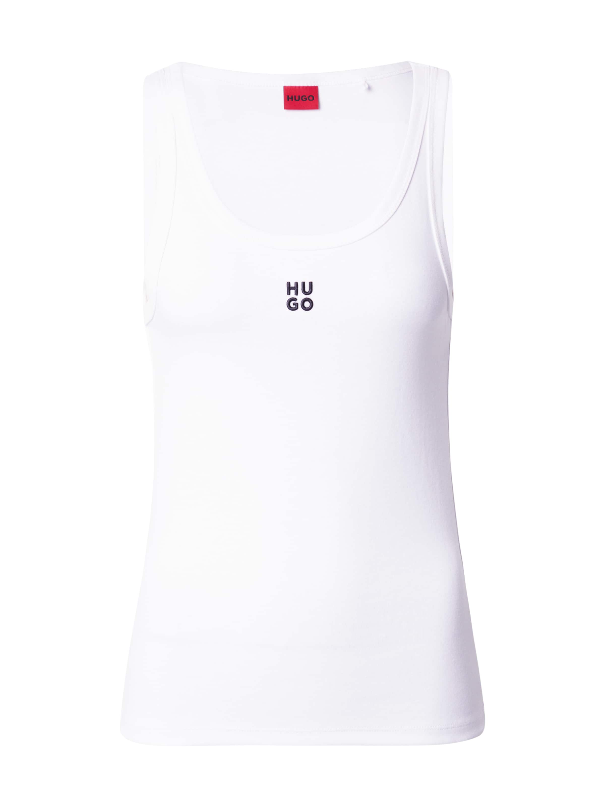 HUGO Top 'Datamia' w kolorze biały: przód