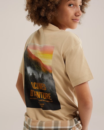 T-Shirt WE Fashion en beige