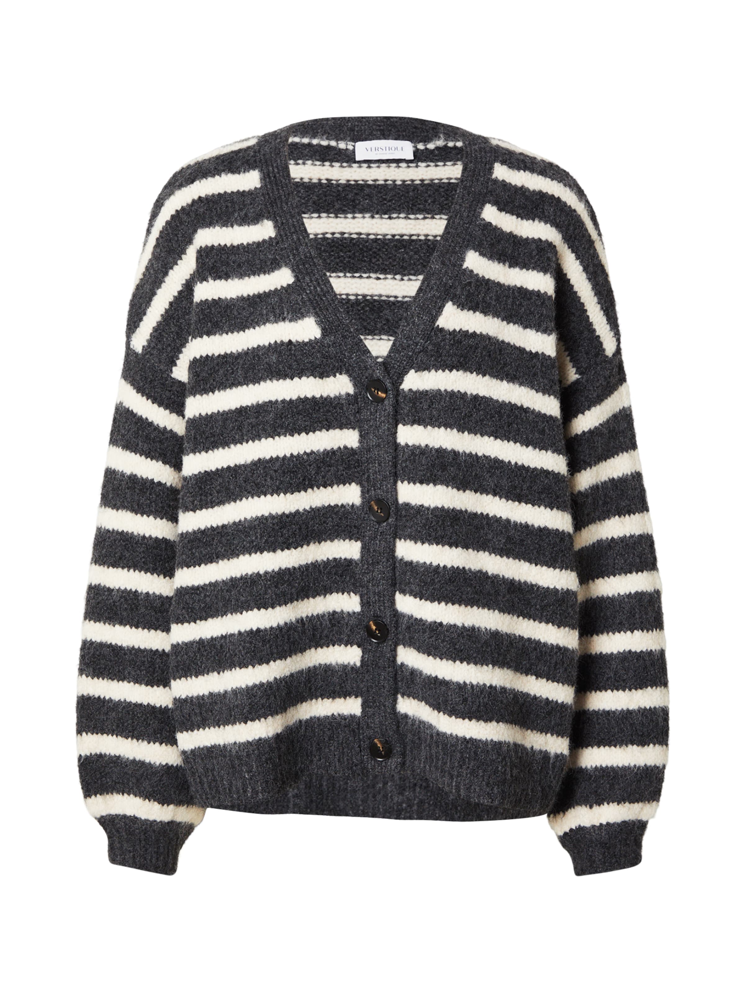 VERSTIQUE Knit Cardigan in Grey: front