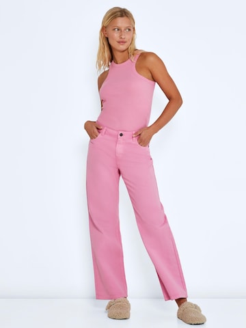 Noisy may - Perna larga Calças de ganga 'Amanda' em rosa