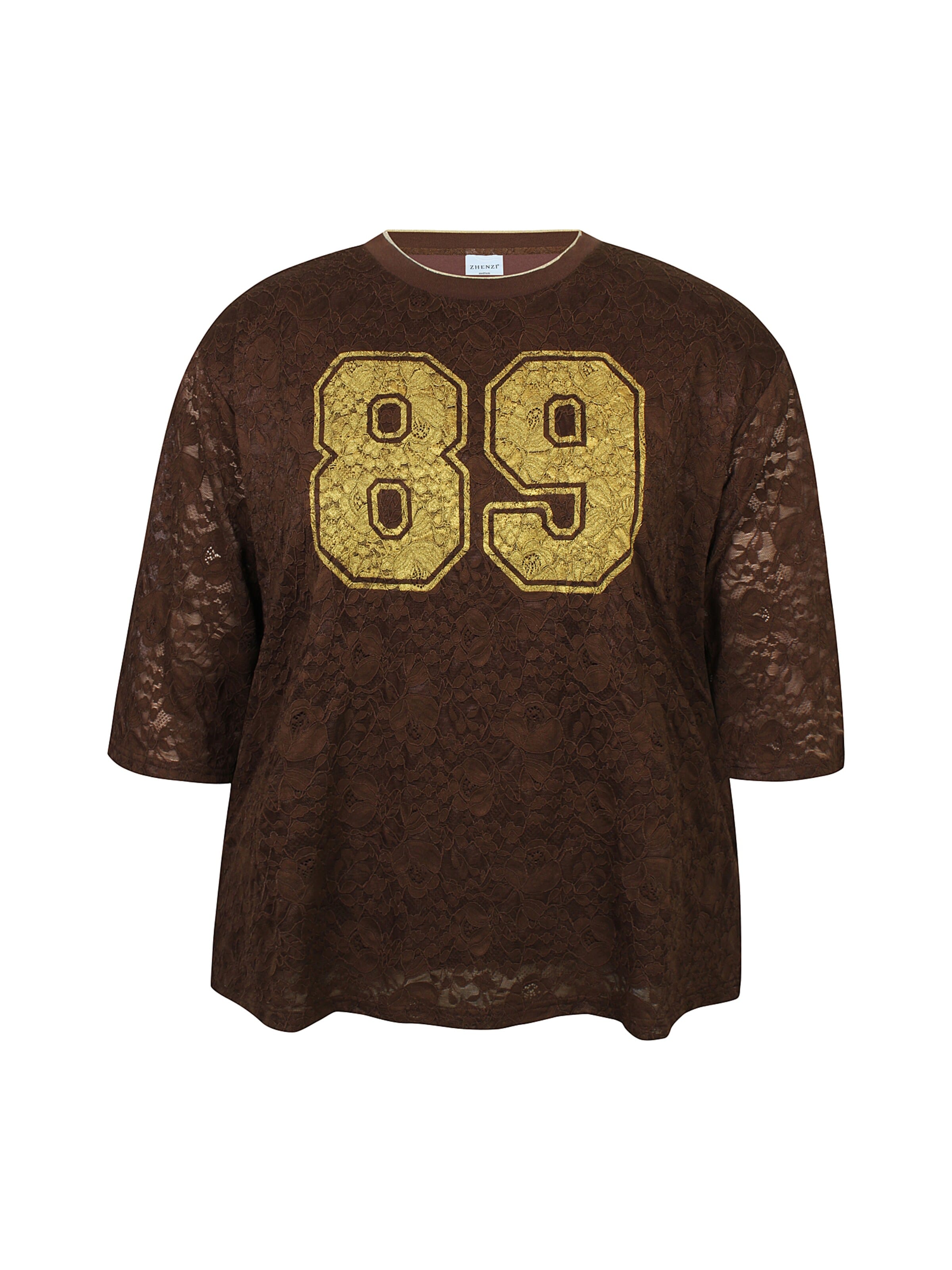 Zhenzi Shirt 'Maeve 1581'‌‌‌ in Braun: Vorderseite