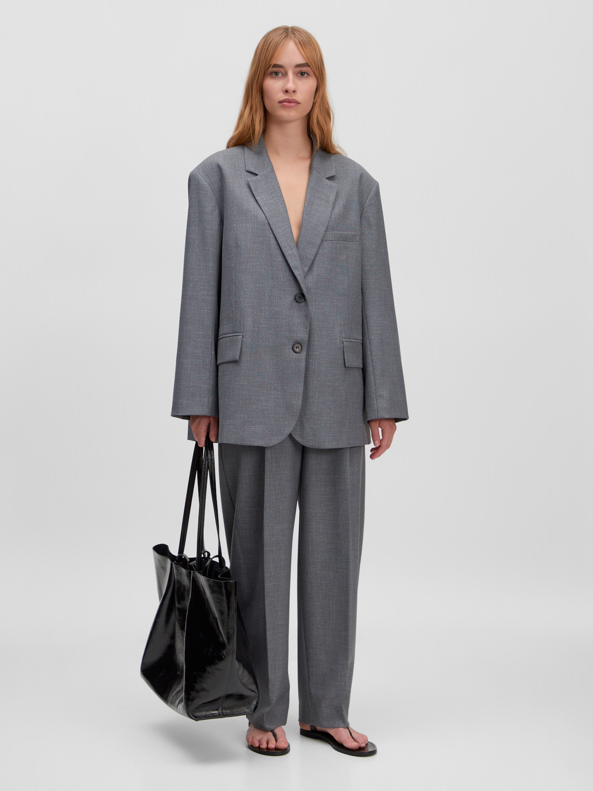 EDITED Produits Pantalon à plis 'Verona' gris