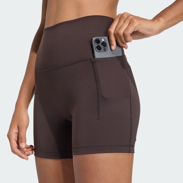 ADIDAS PERFORMANCE Skinny Sportshorts 'All Me' in Braun