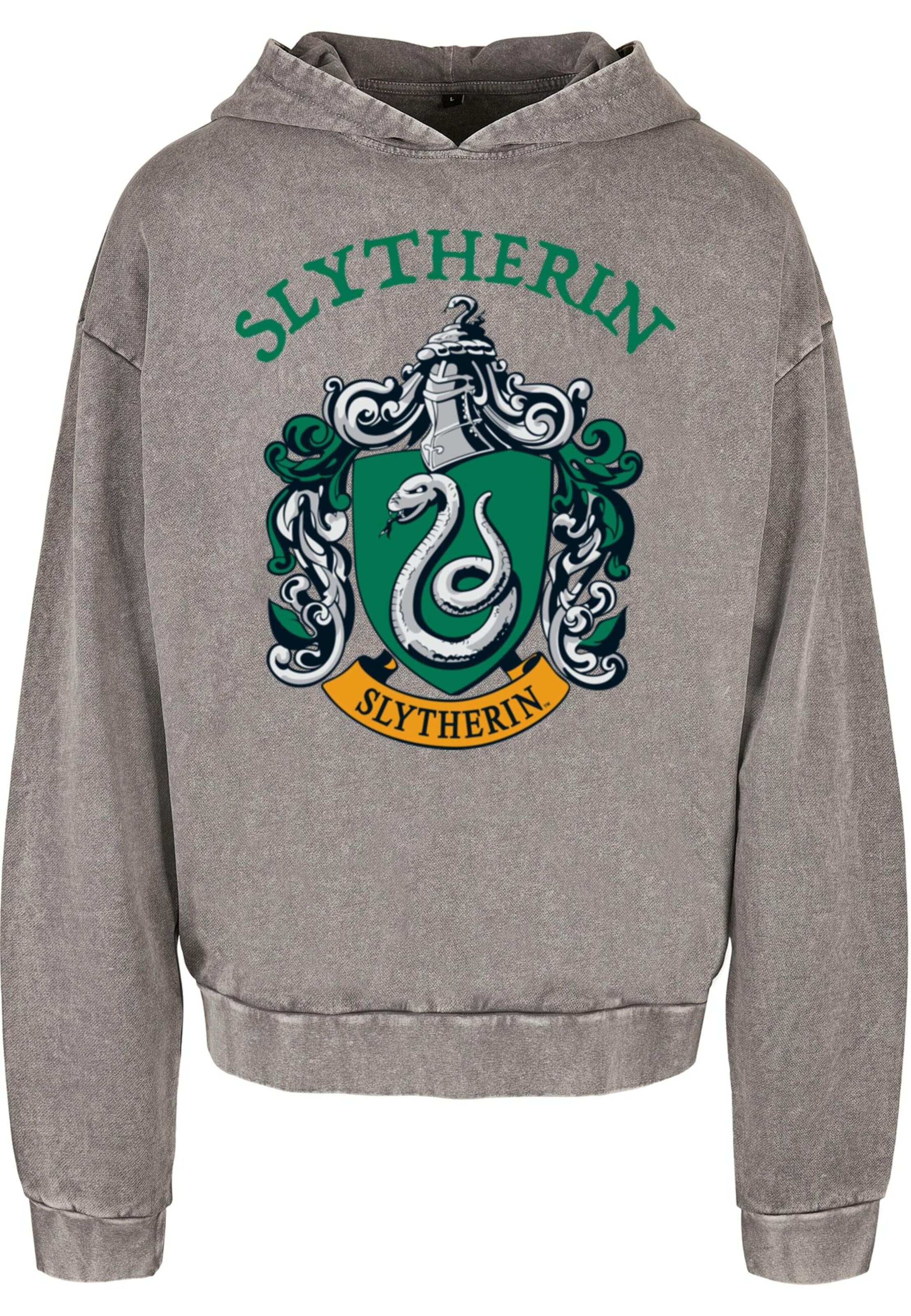 ABSOLUTE CULT Sweatshirt 'Harry Potter - Slytherin Crest' in Grey: front