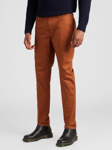 ruda SCOTCH & SODA Standartinis „Chino“ stiliaus kelnės 'Mott seasonal essential': priekis