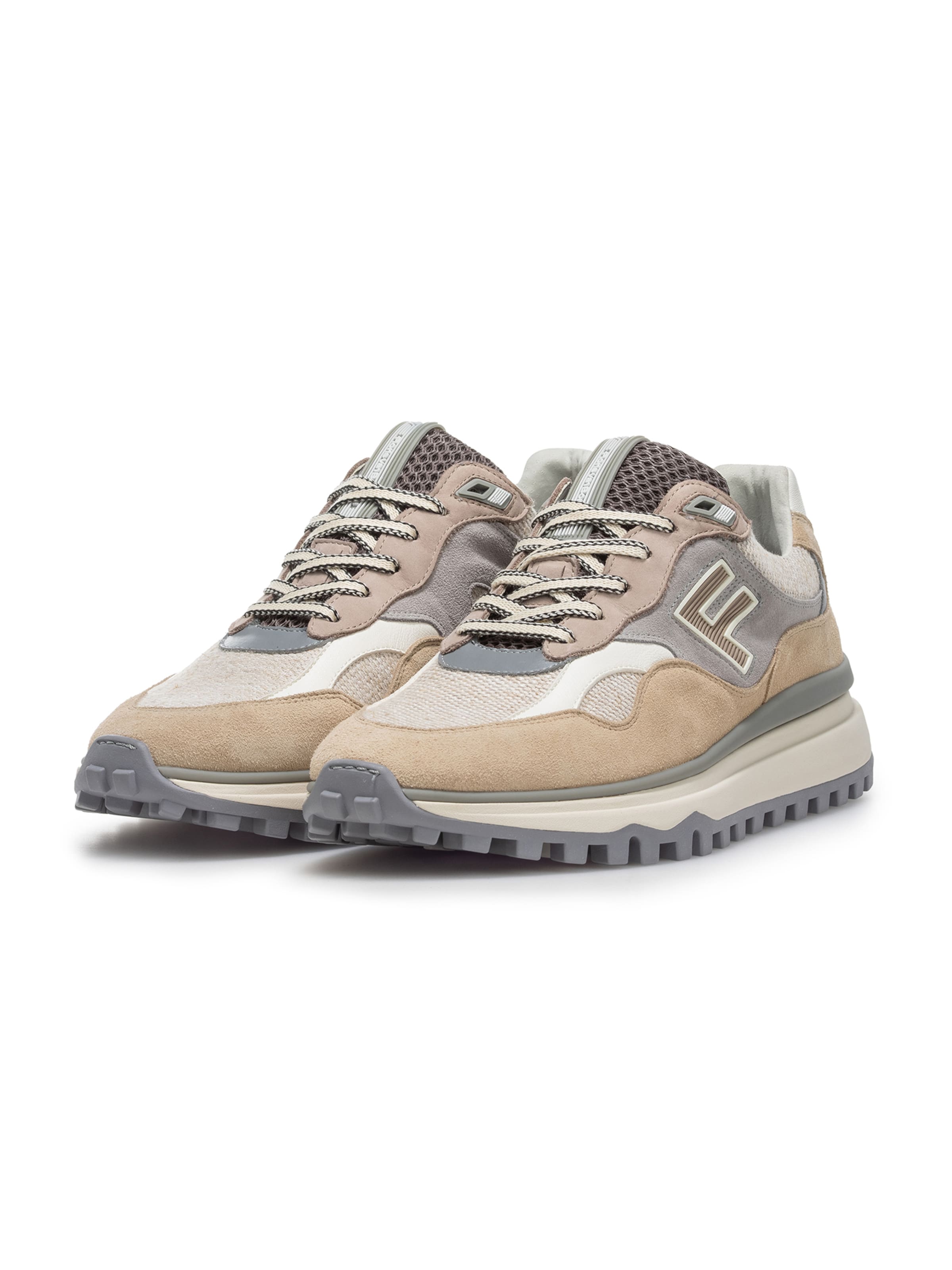 Floris van Bommel Sneakers laag 'De Gripper 01' in Beige