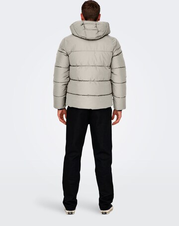 Only & Sons Winter Jacket in Beige