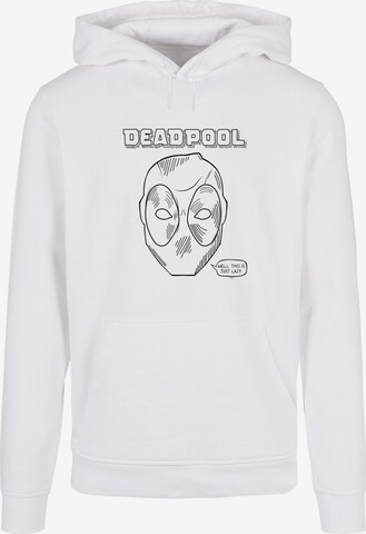 ABSOLUTE CULT Sweatshirt 'Deadpool - This Is Just Lazy' in White: front
