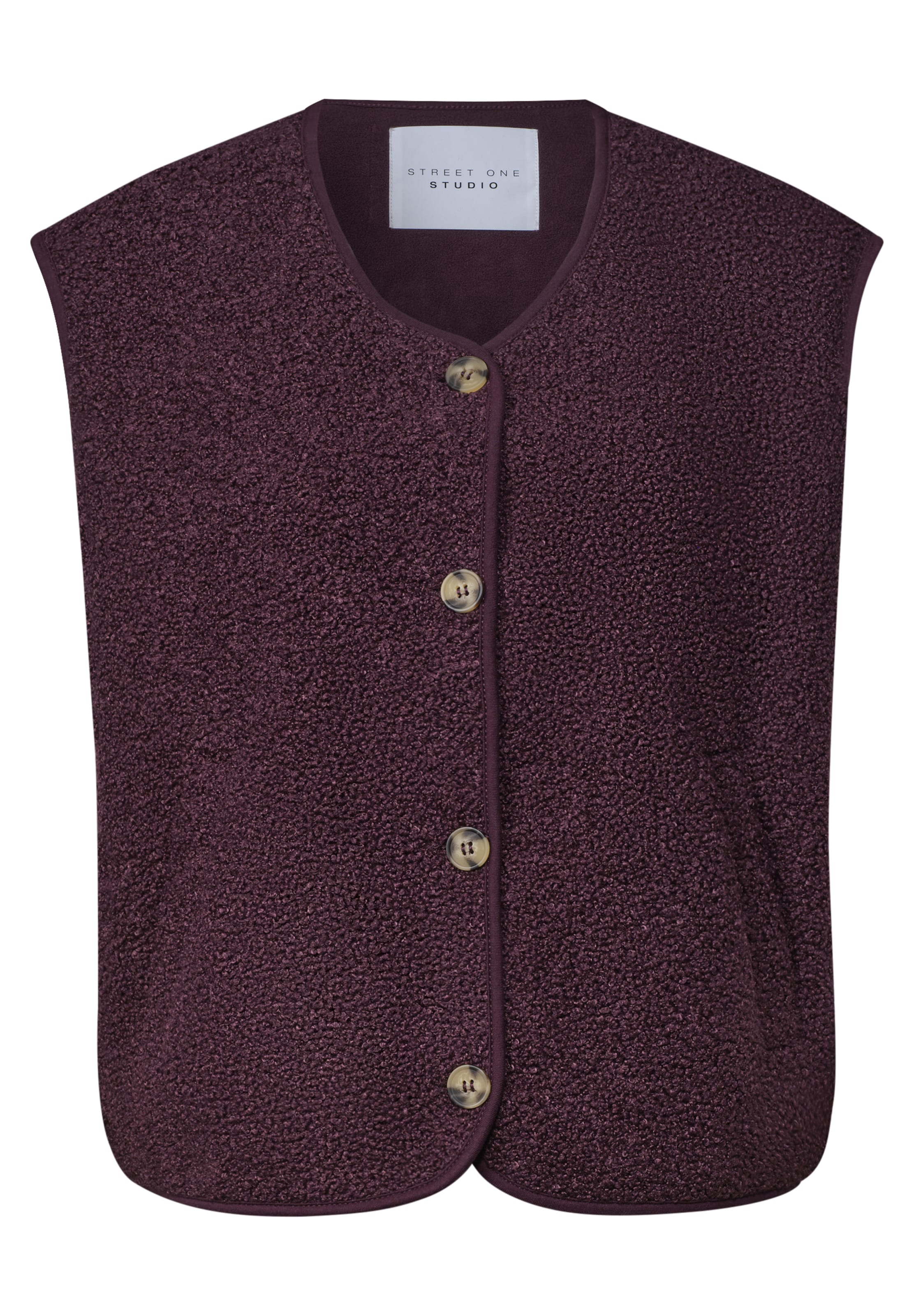 Street One Studio Knit Cardigan in Purple: front