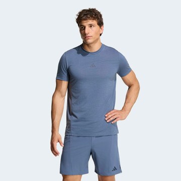 ADIDAS PERFORMANCE Regular Performance Shirt 'Designed For Training' in Blue: front