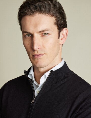 Charles Tyrwhitt Strickjacke in Schwarz: Vorderseite