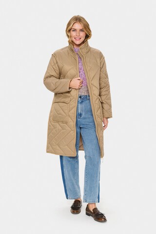 SAINT TROPEZ Between-seasons coat 'Lucinda' in Brown