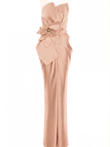 Robe de soirée acob a porter en beige : devant