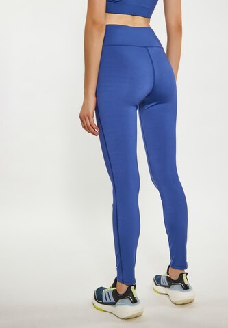 myMo ATHLSR Skinny Sporthose in Blau