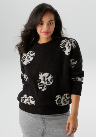 Aniston Sweater in Black: front