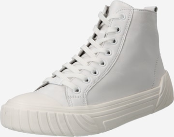 Sneaker alta di CAPRICE in bianco: frontale