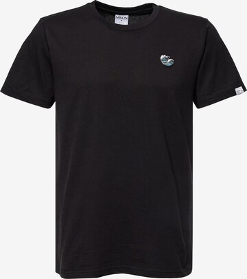 Mikon - Camiseta 'Welle' en negro: frente