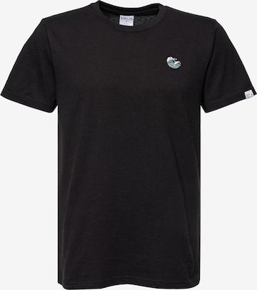 Mikon T-shirt 'Welle' i svart: framsida